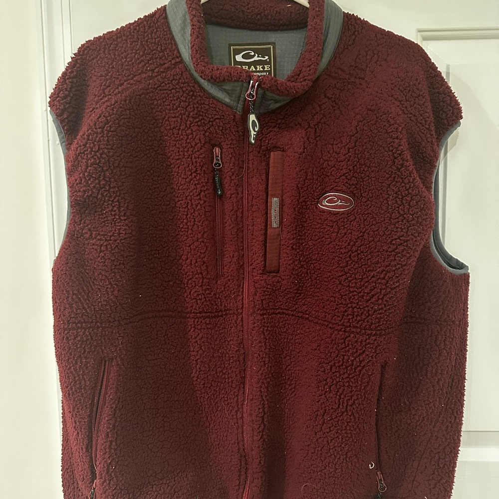 Drake Maroon Fleece Vest